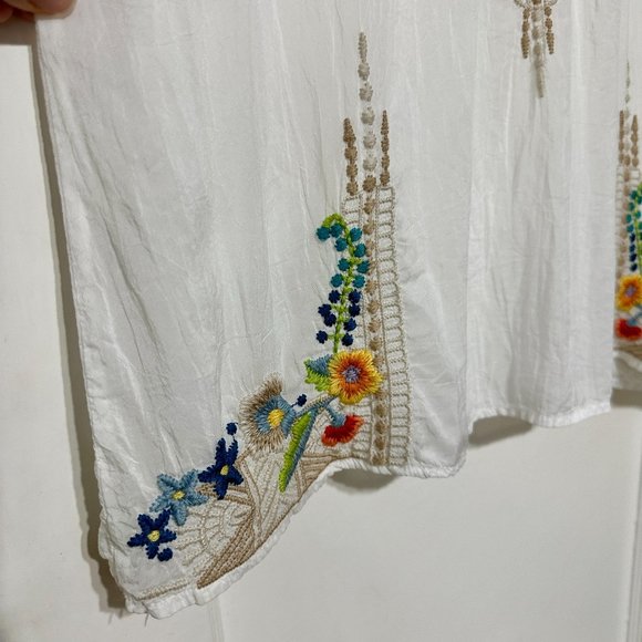 JOHNNY WAS Tropic Embroidered Blouse Size S - Picture 4 of 8